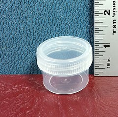 12 See Thru Plastic 1/2oz Jars Clear Screw Cap Specimen Container 3803 DecoJars