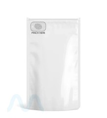 Tamper Resistant Pinch & Slide ASTM Mylar Bags (Matte White, 14)