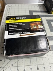 5 LB Pounds DO IT BEST 8D 2-3/8” Coated Sinker Smooth Shank Diamond Point Nails