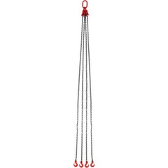 VEVOR 3/8″ x 10′ Chain Sling 4 Legs G80 Lifting Chain with Grab Hooks 18400 lbs