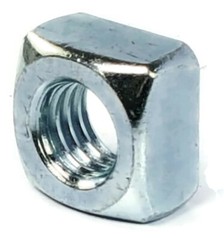 Zinc Plated Grade 2 Steel Square Nuts – Four-Sided Nuts – Coarse – Select Size