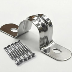 30PCS 3/4 Inch Stainless Steel Conduit Clamps,2 Holes Cable U Bracket Pipe Clamp