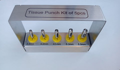 Dental Tissue Punch Kit set Surgical Surgery With Bur Holder Dental Instruments