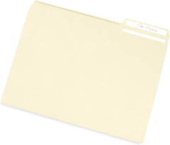 Manilla File Folders 8.5 x 11, 1/3 Cut Tab, Letter Size Vanilla folders, Great f
