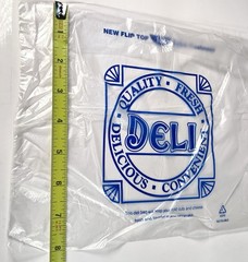 CASE OF 2000 Deli Saddle Pack Bags Extra Large HDPE Imprinted BLUE, 10 1/2” x 8”