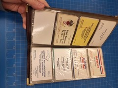 Vintage Cambridge Mead 33072 Business Card Organizer Book Holder Wallet Brown