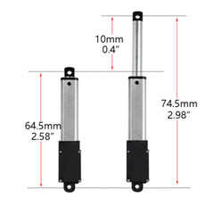 Micro Linear Actuator 12V 1.2″ 2″ 3″ 4″ Fast Speed 1.4lbs – 42.2lbs w/ Remote