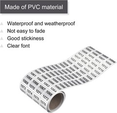 1-20000 Consecutive Number Label Stickers Inventory Control Adhesive Waterproof