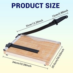 Paper Trimmer Cutter for Office and Crafts, Heavy-Duty, Portable Paper…