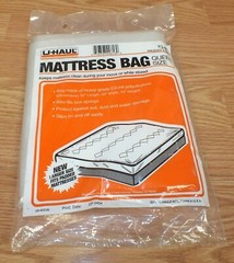 Genuine U-Haul Queen Size Travel / Moving Plastic Mattress Bag **NEW**