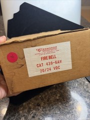BRAND NEW Vintage Edwards CAT 439-6AW Grey Fire Bell Mint Original Box & Papers