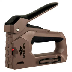Heavy Duty Staple Gun, 1/4 In. – 9/16 In. Staples, 18-Gauge Brads, Reduced Effor