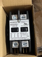 2 x Siemens 45GG20AJ Definite Purpose Contactor 2-P 40 Amp 24V AC Coil Voltage