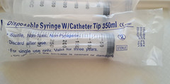 4 Pack 350cc Catheter Tip Disposable XL Syringes 350mL New/Sealed Exp 11/26