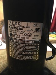 LG HERO QA075CBA 1PH 60Hz 115V LRA 26 Compressor