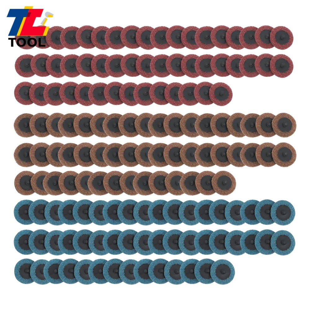 150 Pcs 2″ Quick Change Fine Medium Coarse Sanding Pads Die Grinder Accessories