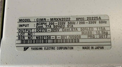 Yaskawa CIMR‑MRXN2022 Converter Unit US Free TAX Pulled from working machine
