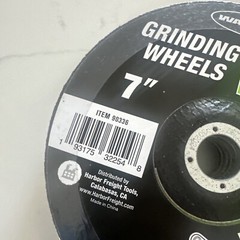 Warrior 5 Pc Grinding Wheel 7 Inch 1/4″ Thick Aluminum Oxide 24 Grit Metal 90336