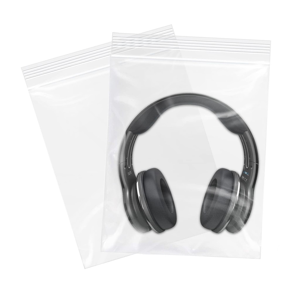 – 13″ x 15″(500 Count) Large Zip Poly Bags – Clear Plastic Reclosable Storage…