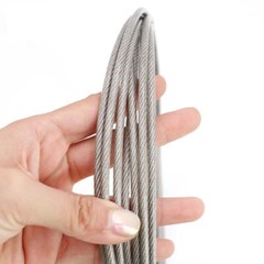 304 Stainless Steel 7*7 & 7*19 Clear PVC Plastic Coated Wire Rope Dia 0.6mm~12mm
