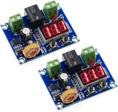 2 PCS Low Voltage Cutoff, DC 12V-36V 20A Low Voltage Disconnect Switch, Low Volt