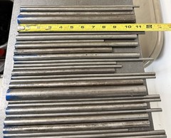 1144 Steel Round Bar Lot – Cold Drawn & Hot Rolled – 40 Pcs, 17.55 lbs