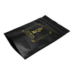 7g Black Mylar Bags Pre-Printed Design Moisture Barrier for Daily Herb Keeping