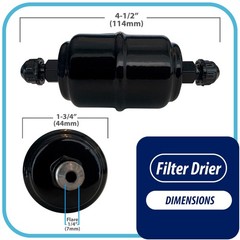 Appli Parts APFD-032 Liquid Line Filter Drier 1/4in SAE Flare Connection Univers