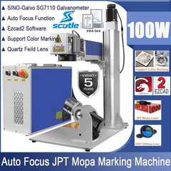 100W Auto Focus JPT M7 Mopa Fiber Laser Marking Machine Engraver Maker Ezcad2 US