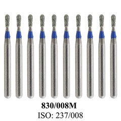 Dental 330 Diamond Bur 830/008M FG Pear Medium Grit Burs High Speed Burr 10Pc/PK