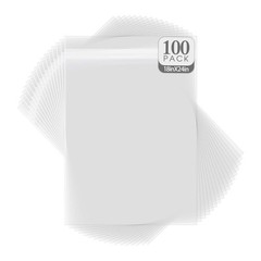 100 Pack 18 3/8×24 1/8 Crystal Clear Bag for 18×24 Art Prints, Photos & mat Matt
