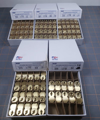 (lot of 90) KSP SFIC Core – LT10 – 6-Pin – Satin Brass 206-LT10-04