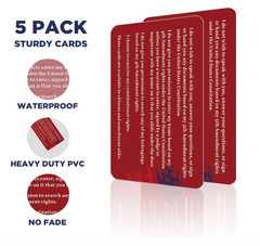 20 PCS Know Your Rights Immigration Red Card – English & Spanish 20PCS, red