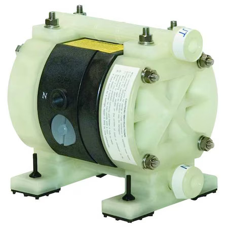 Dayton 6Py37 Double Diaphragm Pump, Polypropylene, Air Operated, Ptfe, 3.25 Gpm