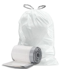 Plasticplace Custom Fit Trash Simplehuman X Code N 200 Countwhite Drawstring
