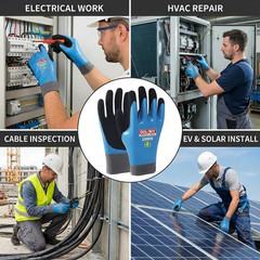 Electrician Gloves 1000V High Voltage,Astm D120 Certified & Double Insulated Ele
