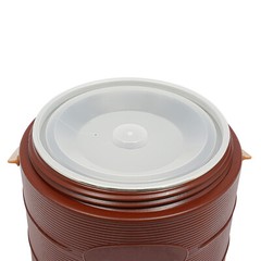 6.6gal Brown Insulated Beverage Dispenser Hot Cold Drink Dispenser with Faucet