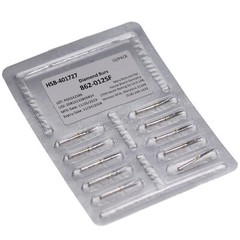 House Brand Dentistry 401727 HSB FG 862-012SF Flame Super Fine Diamond Burs 10Pk