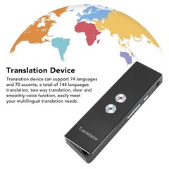 Handheld Smart Voice Translator 74 Languages 70 Accents (Black)