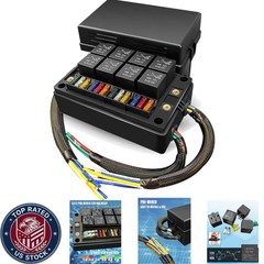 Durable Nylon 12V Relay Fuse Block – Easy Install for Automotive & Marine Use
