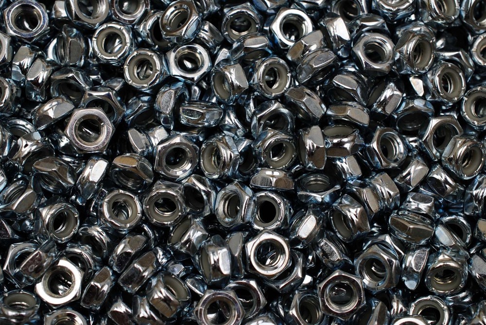 (600) Nyloc Jam Nuts 5/16-18 x 1/2 Zinc Plated Nylock Hex Locking Nut