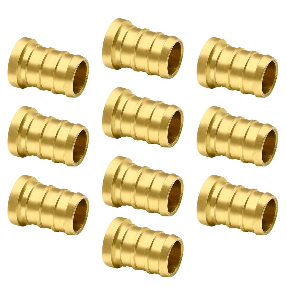 10pcs 1/2″ PEX Barb Plug End Cap, Brass 1/2″-10 Pack, Color