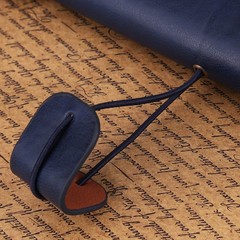 Classic PU Leather Notebook Personalized Journal (Dark Blue)