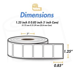 Officesmartlabels 4 / 1 – 1.25 X 0.85 Thermal Labels Postage Barcode Desktop