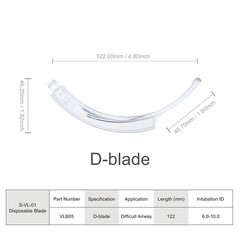 (US Delivery)  Touchscreen Video Laryngoscope with disposable blades(MAC2/3/4)