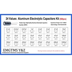 36 Values 1000 Pcs Aluminum Electrolytic Capacitor Assortment Kit 10V To 50V