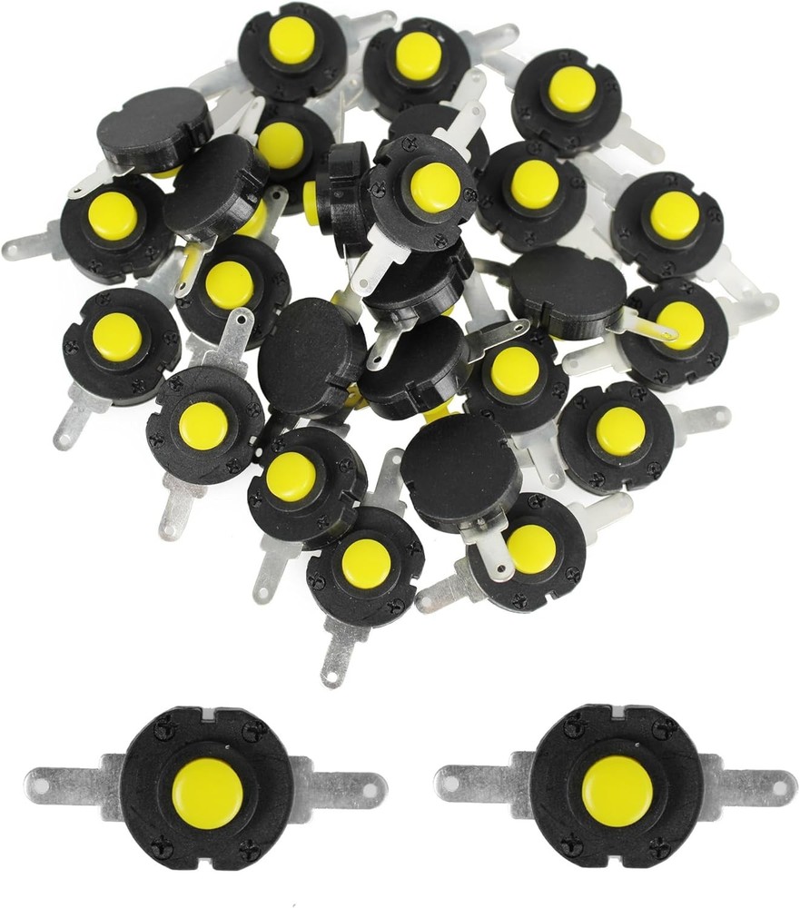 Latching Micro Push Button Switch Self Lock On Off 2 Pin DC 30V 1A Size: Round