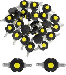 Latching Micro Push Button Switch Self Lock On Off 2 Pin DC 30V 1A Size: Round