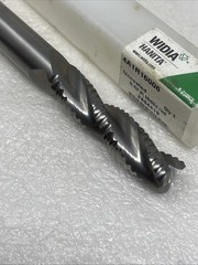 5/8” Hanita Widia Carbide 3 Flute Roughing End Mill, Extra Length, 5” OAL