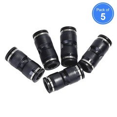 Push To Connect Fittings Straight Union For 1/2″ OD Pneumatic Air Line 5Pcs